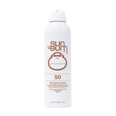Sun Bum Mineral SPF 50 body spray bottle for quick protection on the go.
