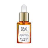 Sunday Riley C.E.O. Glow bottle pour for easy dosing and glow-ready skin