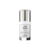 Sunday Riley Good Genes bottle close-up highlighting branding and lactic acid treatment for radiant skin.