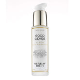 Sunday Riley Good Genes bottle pour showing quick absorption for radiant skin