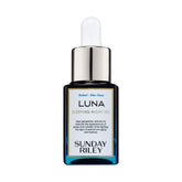 Sunday Riley Luna retinol night oil bottle with gentle night-time rejuvenation potential.
