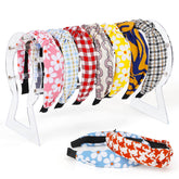 Suneerplay headband holder on a dresser displaying headbands clearly for quick access