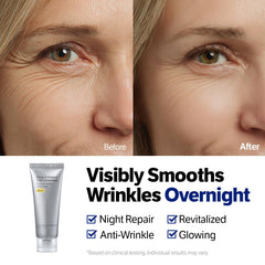 SUNGBOON EDITOR Deep Collagen 7GF night cream jar shows a silky, fast-absorbing texture.