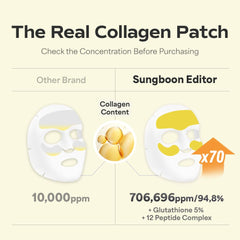 SUNGBOON EDITOR Deep Collagen Melting Patch on neck adds hydration near jawline