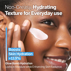 Skin glow after using SUNGBOON EDITOR Hydro Booster sunscreen