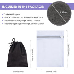 SUNLAND discos desmaquillantes reutilizables para ojos, eliminan sombra y rímel con delicadeza.