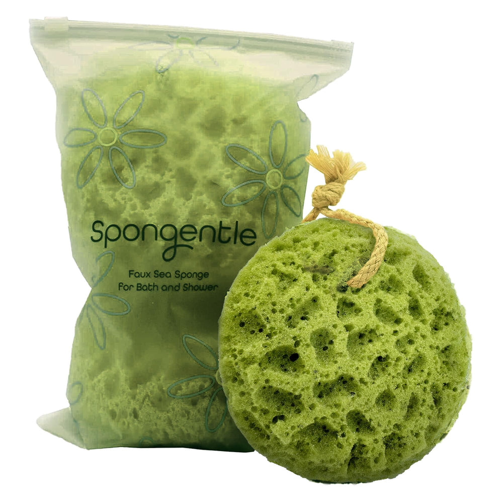 Sunlite Sports Spongentle: dos caras texturas para limpieza suave y exfoliación profunda.