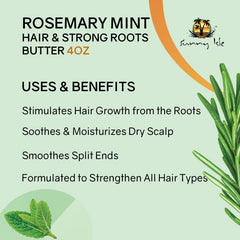 Sunny Isle Rosemary Mint ingredients with Jamaican Black Castor Oil for scalp conditioning.