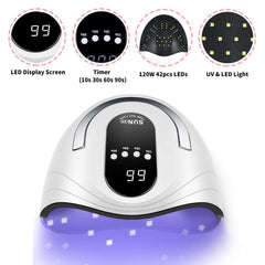 Sunrich UV Gel Nail Lamp portable handle enables easy transport