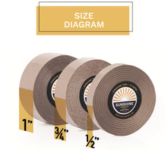 Sunshine Tape clear matte finish roll displayed for discreet wig attachment.