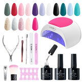 SUNUV SUN2C kit front view showing a complete home manicure system for salon-quality nails.