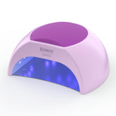 SUNUV SUN2C purple front view shows a compact gel nail lamp for home use.