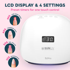 SunUV SUN4S removable base attached to the nail lamp.