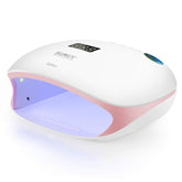 SUNUV SUN4S Pink front view shows a compact, fast-drying gel nail lamp