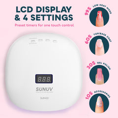 SUNUV SUN4S Pink removable base enables flexible placement and easy cleaning