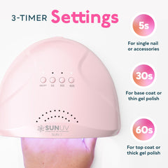 SUNUV SUNone Pink removable base for easy cleaning and pedicure setups.