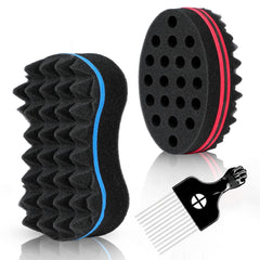 Supaze curl brush front view showing dual‑sided design for versatile styling.