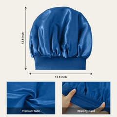 Supaze large silk bonnet, 13.8 inch diameter, fits most hairstyles.