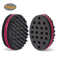 Supaze Magic Twist Sponge large-hole side creates looser textures and airy curls