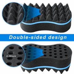 Supaze twist sponge hole side detail for textured curls.