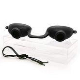 Super Sunnies EVO Flex UV eye protection goggles close-up for safe tanning