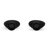 Super Sunnies strapless eyeshields angled for secure UV protection.
