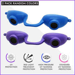 Super Sunnies tanning bed goggles 2-pack ready for salon use