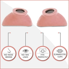 Super Sunnies UV protection eyewear Peach guards eyes from intense UV rays during light therapies.