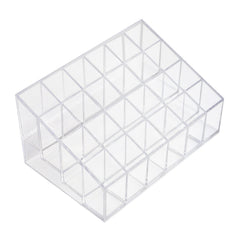 Super Z Outlet transparent organizer with lipstick compartments for tidy daily makeup.