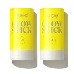 Supergoop Glow Stick packaging shown for on-the-go SPF protection