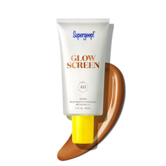 Supergoop! Glowscreen Sunset deep bronze bottle for a hydrated, dewy glow.
