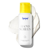 Supergoop Handscreen SPF40 bottle front for daily hand protection and nourishment.