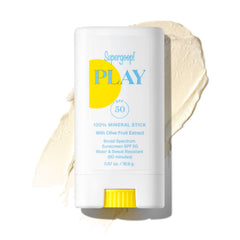 Barrita mineral Supergoop! PLAY SPF 50 en empaque compacto para viajar