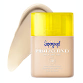 Supergoop Protec(tint) cap close-up showing sleek design for quick daily use