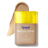 Supergoop! Protec(tint) SPF 50 light bottle for daily sun protection.