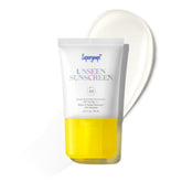 Supergoop! Unseen Sunscreen: frente del envase, protección solar sin color para todo tipo de piel.