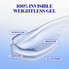 Supergoop! Unseen Sunscreen gel texture delivers weightless, makeup-ready skin.