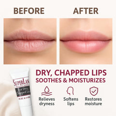 Textura suave de bálsamo lanolina de Superlan para labios
