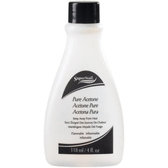 SuperNail Pure Acetone remover bottle front for fast gel polish removal at home.
