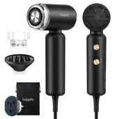 SUPGALIY dual voltage travel hair dryer shown in compact form for on-the-go styling.
