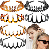 Supgoodom zigzag headbands set with six colors for everyday styling.