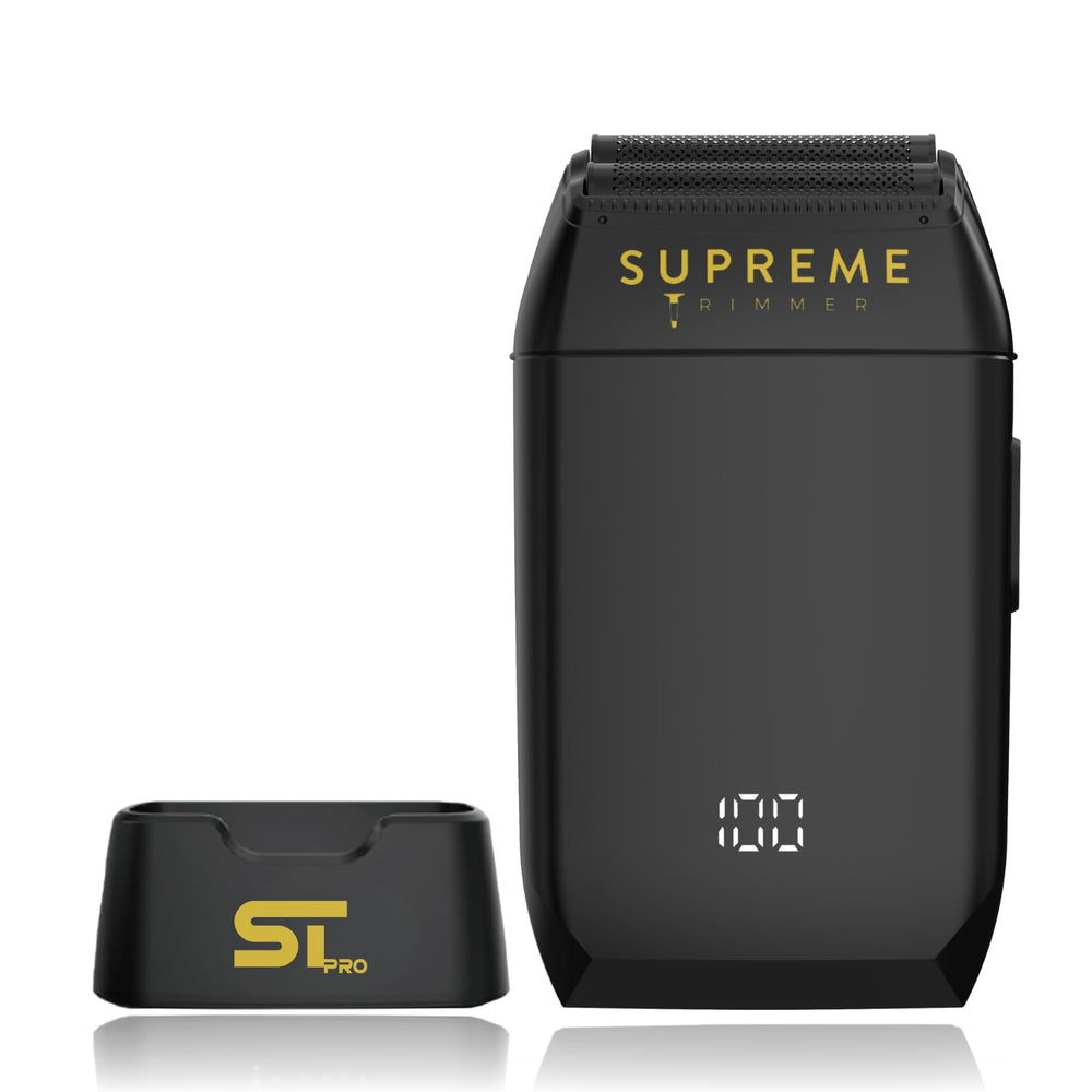 Supreme Trimmer Crunch STF602 in action for a wet shave on the face
