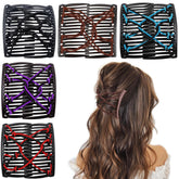 Suptizizkz stretchy hair comb pack—five pieces, no crease, easy daily styling.