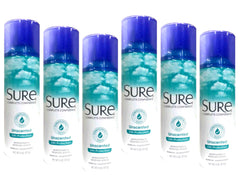 Sure unscented aerosol antiperspirant spray in action delivering fast-drying protection