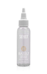Surface Bassu Hydrating Oil bottle close-up showing weightless moisture for shiny hair