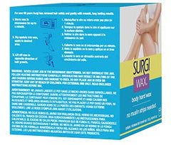 Surgiwax maple honey-infused wax highlight for gentle adhesion.