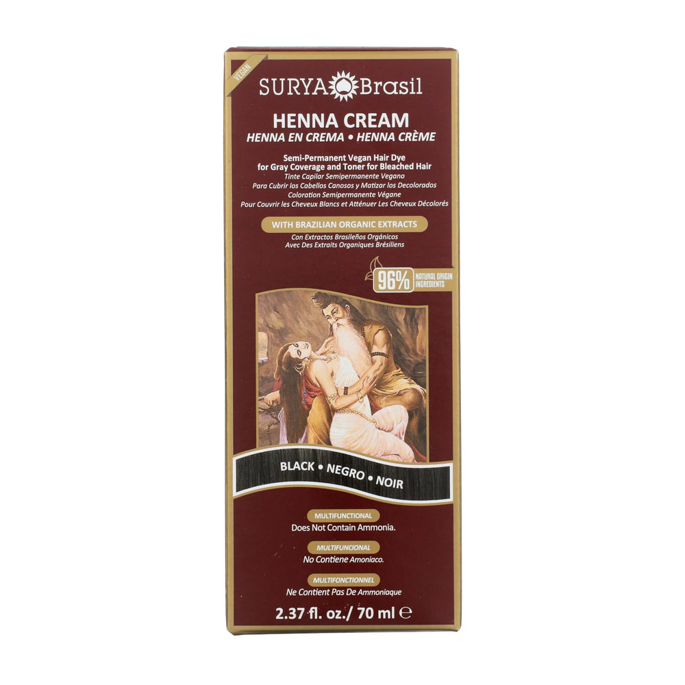 Surya Brasil Henna Cream Black bottle ready for conditioning color