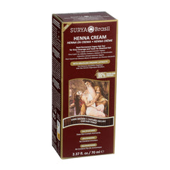 Surya Brasil Henna Cream color swatch Dark Brown—natural-looking shade result.