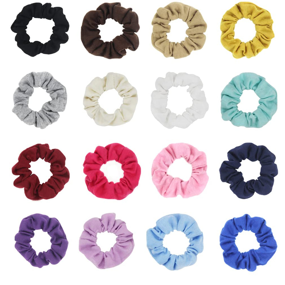 SUSULU 16-piece soft scrunchies pack in vibrant colors for gentle everyday styling