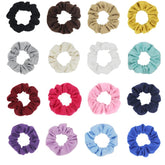 SUSULU 16-piece soft scrunchies pack in vibrant colors for gentle everyday styling